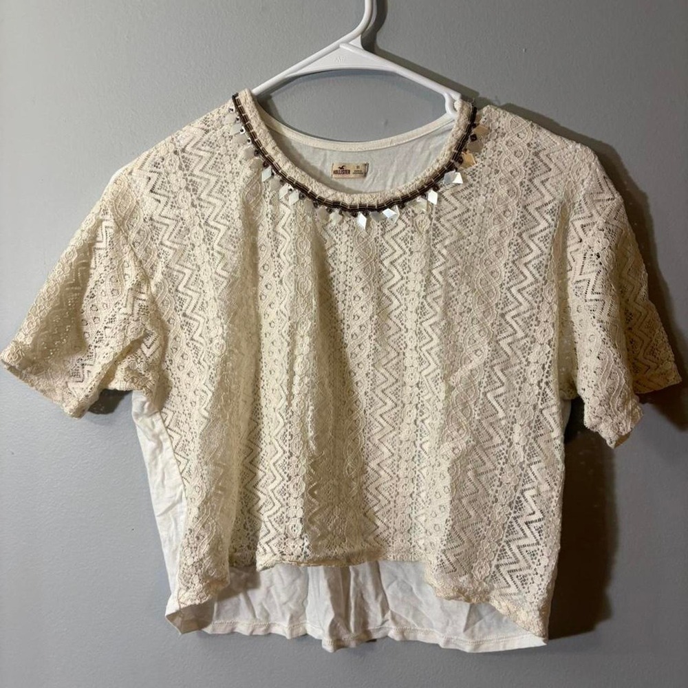 y2k hollister‎ lace blouse